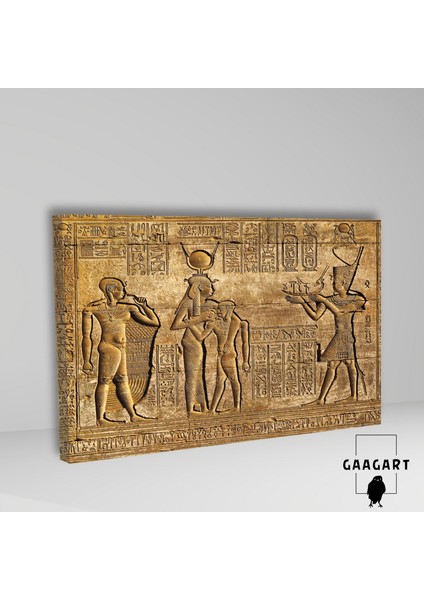 Tekli Yatay Kanvas Duvar Tablosu Antik Mısır Hiyeroglifleri fiyatları