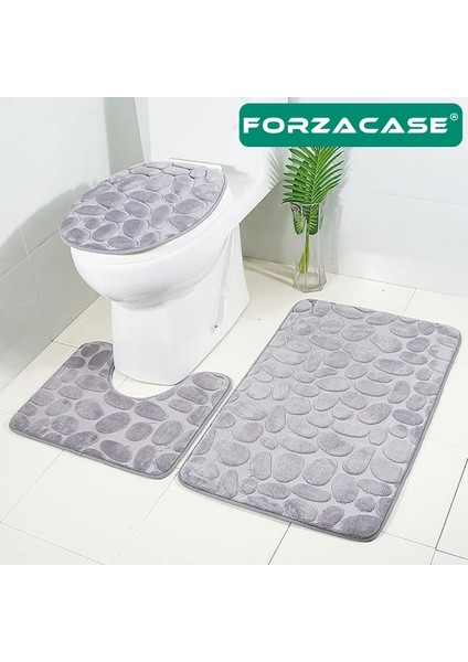 Küvet Klozet Önü ve Üstü 3 Parça Kaymaz Hafızalı Köpük Banyo Paspası - FC795 modelleri