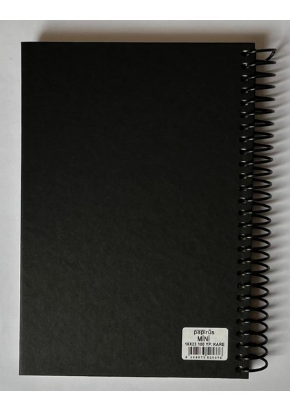 Mini Serisi Kareli Defter, Spiralli, Sert Kapaklı, 16 x 23 Cm, 100 Yaprak (Ön Kapakta Gözlük Çizimli)