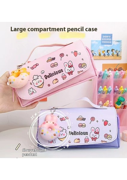 Karikatür Dekompresyon Kalem Çantası Yüksek Değerli Sevimli Kızlar Çok Fonksiyonlu Büyük Kapasiteli Kırtasiye Kutusu (Yurt Dışından) modelleri