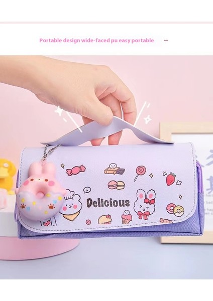 Karikatür Dekompresyon Kalem Çantası Yüksek Değerli Sevimli Kızlar Çok Fonksiyonlu Büyük Kapasiteli Kırtasiye Kutusu (Yurt Dışından) fırsatları