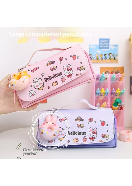 Karikatür Dekompresyon Kalem Çantası Yüksek Değerli Sevimli Kızlar Çok Fonksiyonlu Büyük Kapasiteli Kırtasiye Kutusu (Yurt Dışından) indirimleri