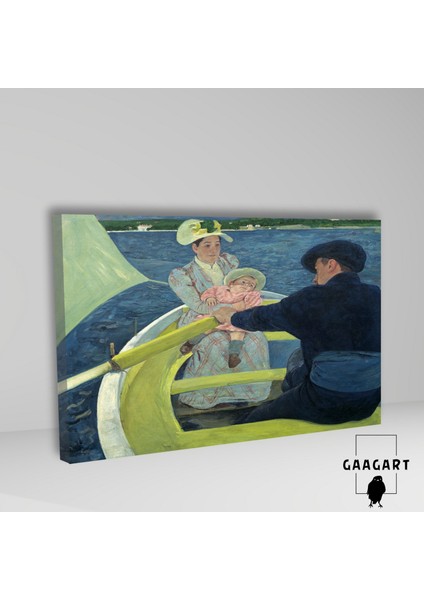 Tekli Yatay Kanvas Tablo Mary Stevenson Cassatt Boating Party fiyatları