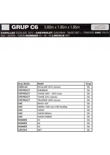 Jeep Grup C6 Oto Branda modelleri