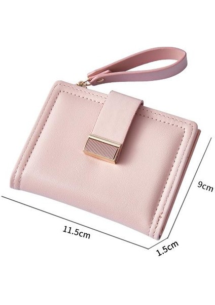 Yeaın Cüzdan Kart Tutucu Yüksek Kaliteli Pvc Kumaş Kentsel Sade Stil, Pembe (Yurt Dışından)