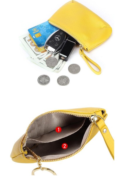 Yeaın Cüzdan Kart Tutucu Yüksek Kaliteli Birinci Katman Sığır Derisi Malzemesi Düz Renk Stili, Gri (Yurt Dışından) fiyatları