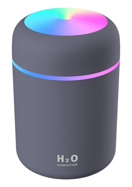 Yeaın Buharlı Nemlendirici Büyük Kapasiteli 300 ml Tek Sprey Bağlantı Noktası Ev ve Ofis Kullanımına Uygun, USB ile Çalışan Model , Gri (Yurt Dışından)