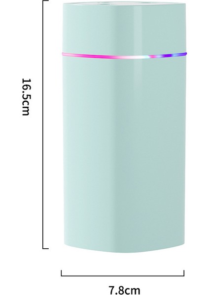 Yeaın Buharlı Nemlendirici Büyük Kapasiteli 600ML Çift Püskürtme Portu USB Şarjı , Yeşil (Yurt Dışından)