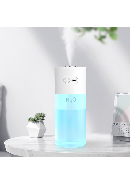 Yeaın Buharlı Nemlendirici Ev, Araba ve Ofis Kullanımı Içın Büyük Kapasiteli 280 ml Tek Sprey Bağlantı Noktalı USB ile Çalışan Model, Beyaz (Yurt Dışından)