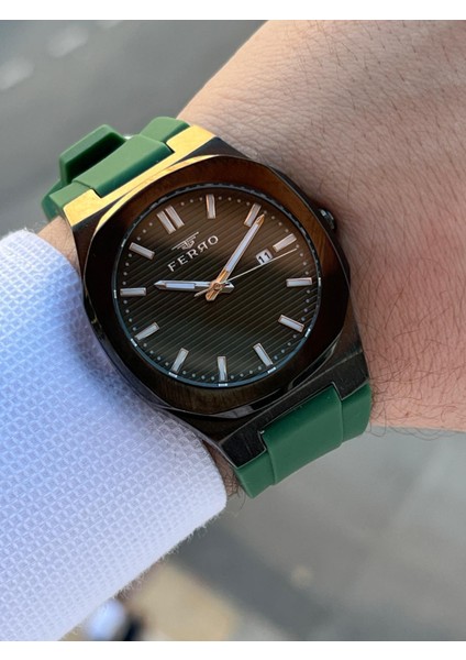 Silikon Kordon Iç Fonksiyonları Aktif 30 mt Suya Dayanıklı Erkek Kol Saati EM11340-ZJ fırsatları