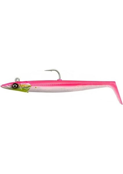 Sandeel V2 12CM 22GR 2+1 Silikon Yem Renk : Pink Pearl Silver