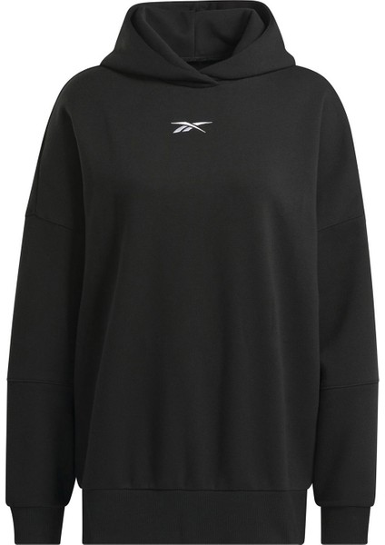 Lux Oversızed Hoodıe Siyah Kadın Sweatshirt fırsatları