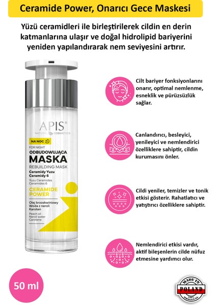 Gece Kremi - Seramid Gücü Onarıcı - 50 ml