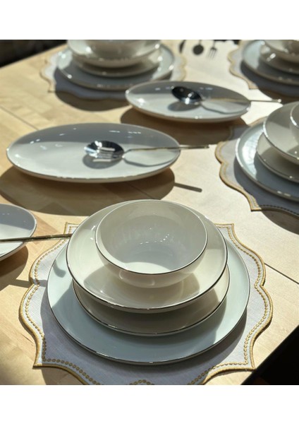 27 Parça Porselen Yemek Takımı Sappire Gold