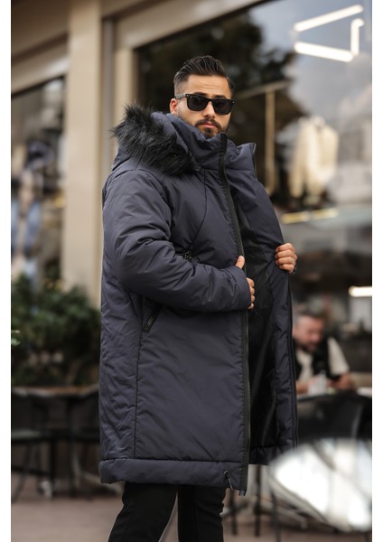 Kapşon Kürklü Erkek Uzun Mont fiyatları