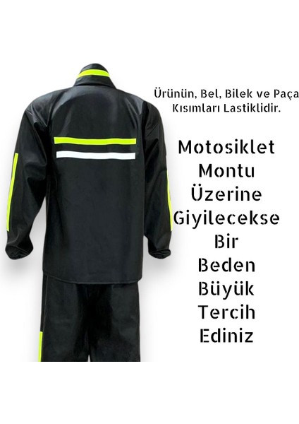 Beymoto Pvc Reflektörlü Yağmurluk Takımı
