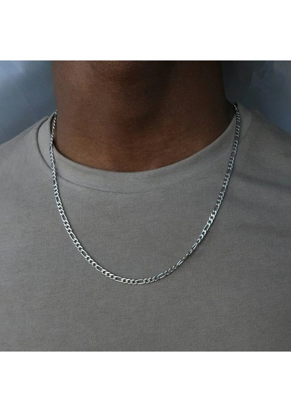 Çelik Figaro Zincir Kolye Unisex 65CM