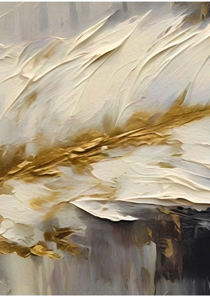 Siyah - Gold Renk Soft Tüy Kombini Çerçeveli Cam Tablo 3'lü Dikey modelleri
