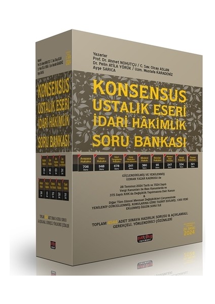 Konsensus Ustalık Eseri İdari Hakimlik Soru Bankası Eylül 2024