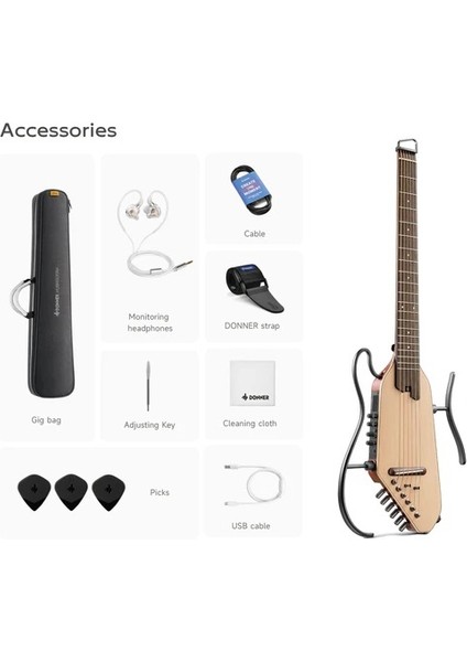 Hush-I Pro Elektro Akustik Gitar (Natural Ladin)