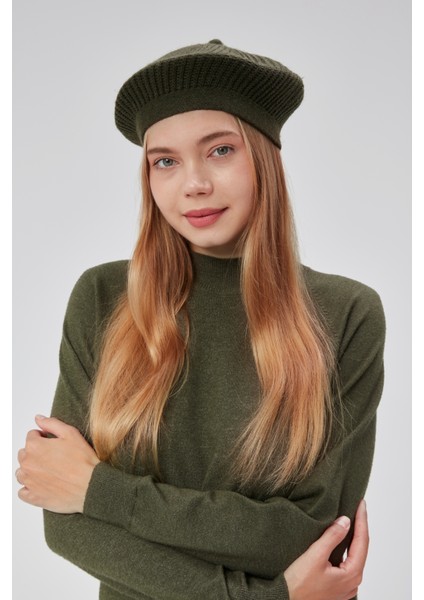Kadın Kışlık Şık Fransız Ressam Düz Örgü Bere Şapka modelleri