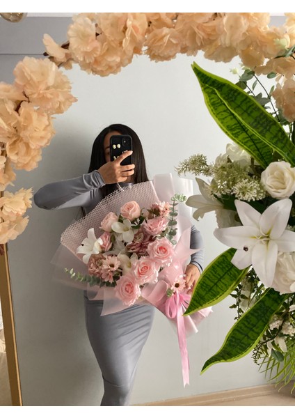 Isteme Çiçeği Kız Isteme Yapay Çiçek Söz Çiçeği Okaliptüs Çiçek Buketi Pembe Buket Sevgiliye Hediye indirimleri