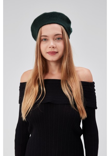 Kep Kadın Sanatçı Ressam Şapkası Klasik Fransız Bere Moda Sanatçı Şapkası Bere Keçe Fransız Şapka