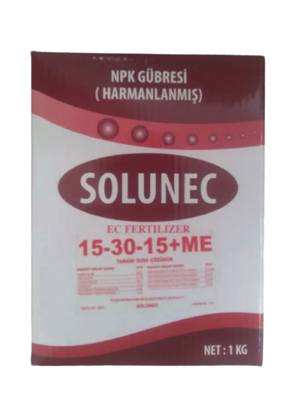 Solunec 15 30 15 Harmanlanmış NPK Gübresi 1 kg