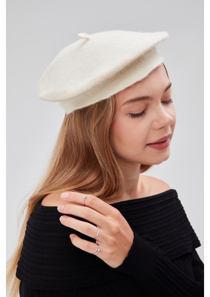 Kep Kadın Sanatçı Ressam Şapkası Klasik Fransız Bere Moda Sanatçı Şapkası Bere Keçe Fransız Şapka modelleri