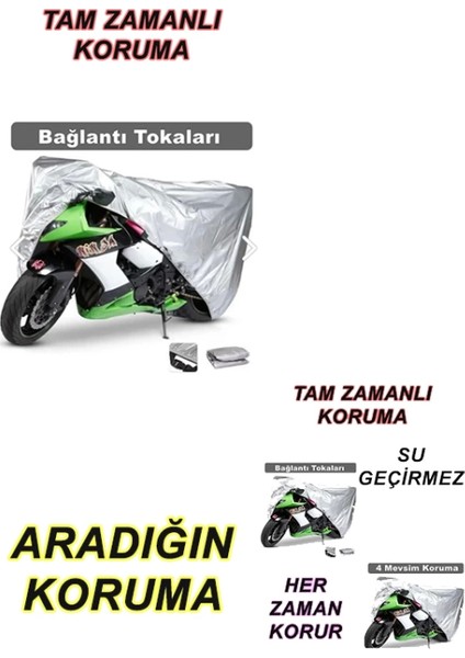 Yuki Yk150 9 Goldfox-S 2010 4 Mevsim Koruyan Motosiklet Brandası Gri