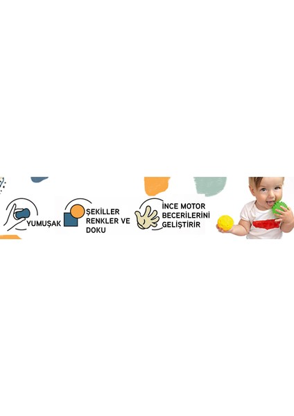 Sensory Duyusal Bebek Topları: 6'lı Set