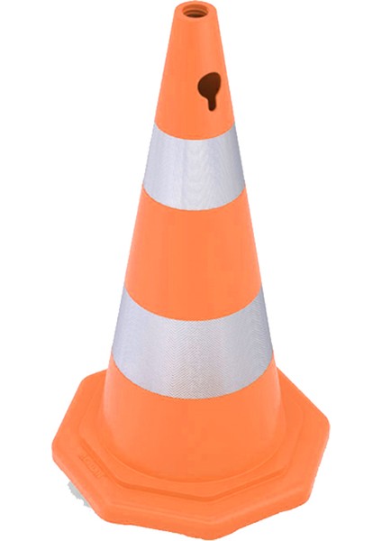50CM Kırılmaz Trafik Konisi ( Çift Reflektifli )