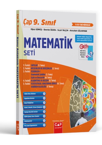 Çap Yayınları 9. Sınıf Matematik Fasikül Seti (Yeni Müfredata Göre)