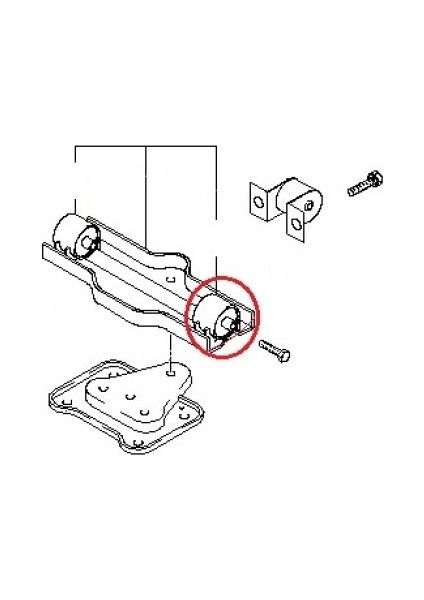 Takoz Şanzıman H100 Kamyonet Iç Burcu 05=&Gt; (Yerli) (Oem No: 21835-4F000)