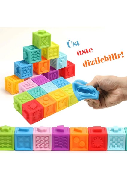 Sensory Yumuşak Küpler: Duyusal Bebek Blokları fiyatları