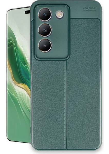 Vivo V30 Lite 4g Kılıf Auto Focus Deri Desen Silikon Arka Kapak