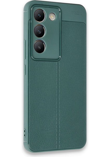 Vivo V30 Lite 4g Kılıf Auto Focus Deri Desen Silikon Arka Kapak