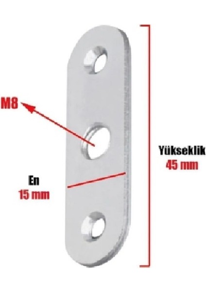 Raf Ayak Saçı Çinko 8 mm 20 Adet