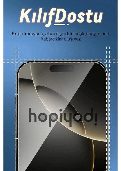 3 Adet iPhone 16 Plus Nano Ekran Koruyucu Kılıf Dostu Micro Temperli Kırılmaz Cam Ince Esnek