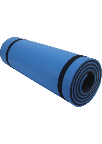 180X55cm 10mm Mavi-Siyah Yoga-Pilates Matı