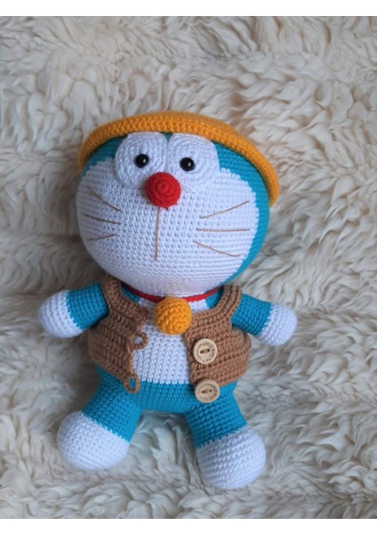 Şapkalı Kedi Doremon Amigurumi Organik Örgü Oyuncak fiyatları