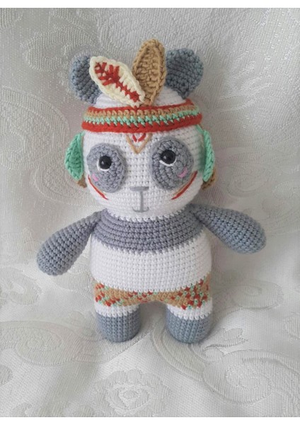 Panda Muna Amigurumi Organik Örgü Oyuncak