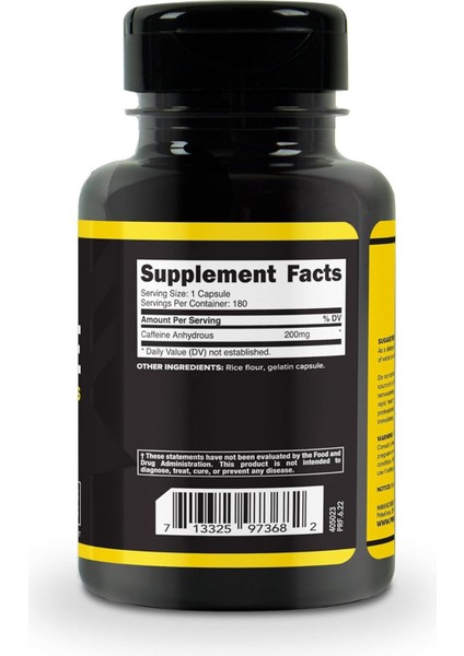 Caffein 200 Mg 180 Kapsül