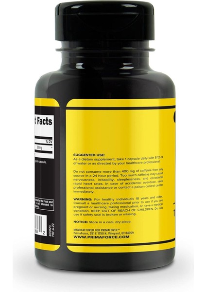 Caffein 200 Mg 180 Kapsül