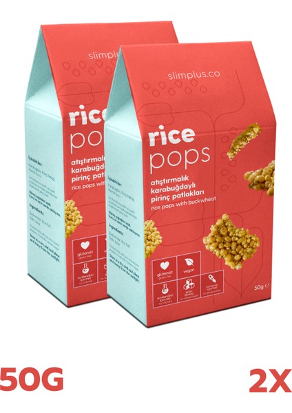 2\'li Glutensiz Vegan Rice Pops Mix Paket