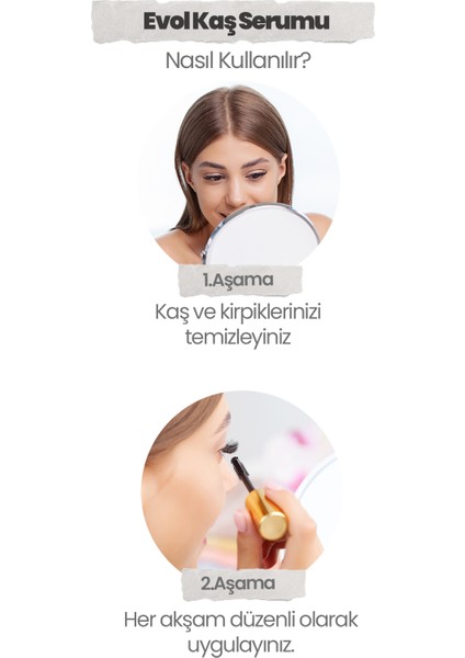 Kaş & Kirpik Bakım Serumu Yoğun ve Güçlü Kaşlar & Kirpikler İçin Dökülme Önleyici 10 ml