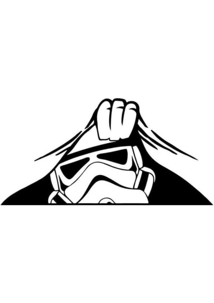 Star Wars Bagajdan Bakan Sticker 22 Cm