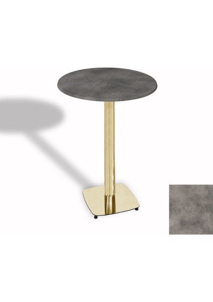 Tokyo Bistro Werzalit Masa Yuvarlak 60 cm (Gold) - Coppefield