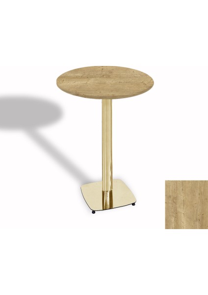Tokyo Bistro Werzalit Masa Yuvarlak 70 cm (Gold) - Avalon Pine
