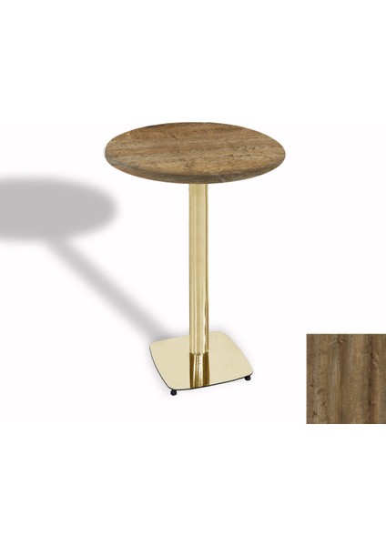 Tokyo Bistro Werzalit Masa Yuvarlak 70 cm (Gold) - Canyon Hidalgo